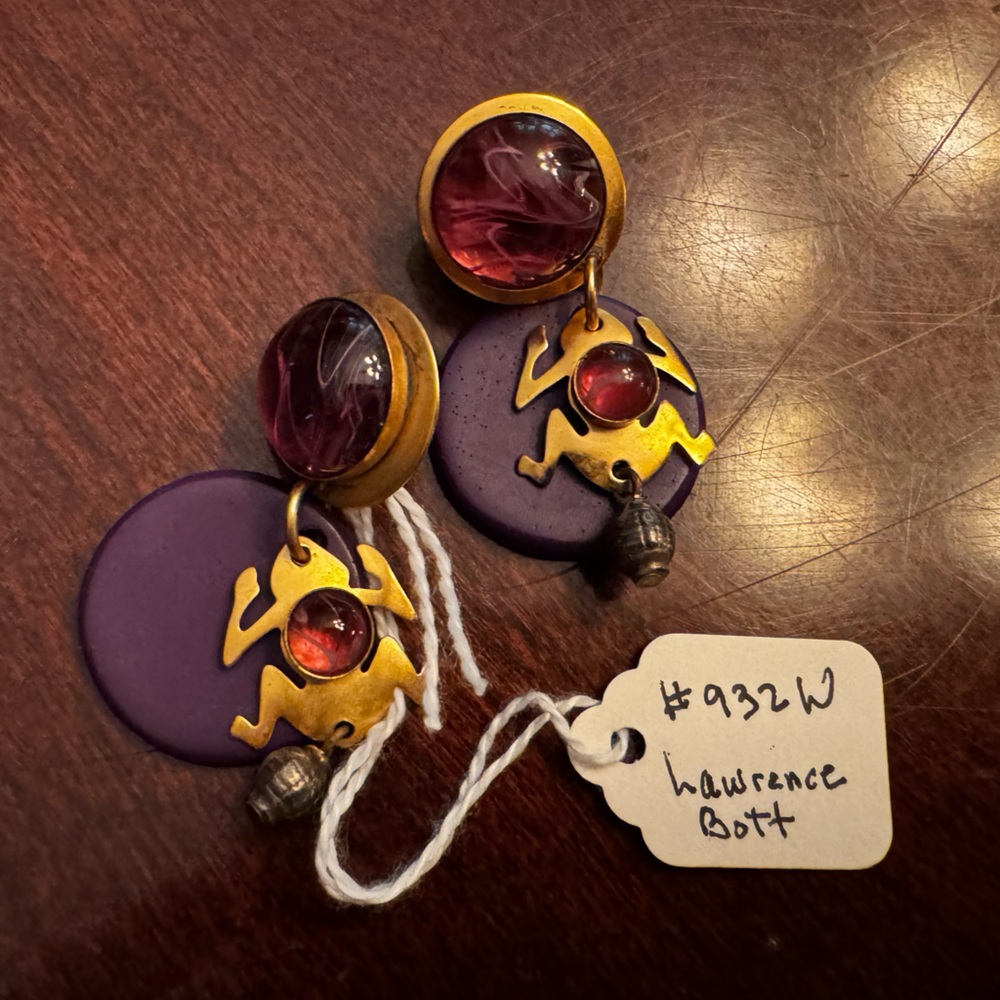 Vintage Lawrence Bott Frog Earrings